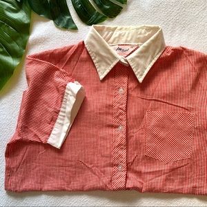 VINTAGE 80s Amy Barr Button Down Shirt